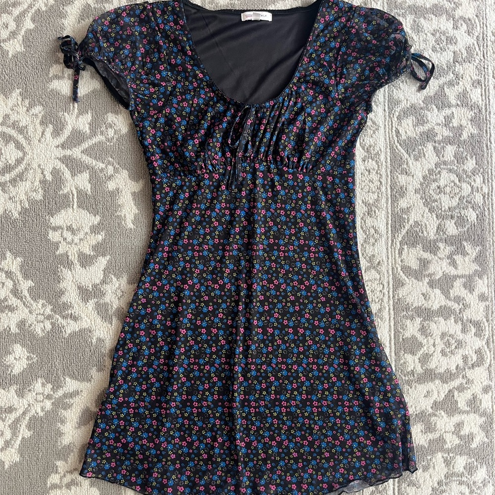 Cotton Candy LA Black Floral Mini Dress